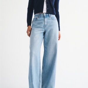 Abercrombie & Fitch curve love Wide Leg high rise Jeans